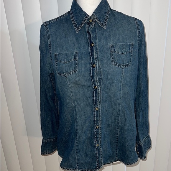 Motherhood maternity Denim Button-Up Shirt - Picture 1 of 7